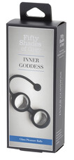 Fifty Shades Inner Goddess Glass - gésagolyó duó (áttetsző-fekete)