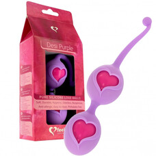 FEELZTOYS Desi - szíves gésagolyó duó (lila-pink)