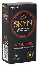 Manix SKYN Intense - latex-mentes, gyöngyös óvszer (10db)