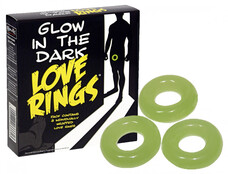 Love Rings - sötétben világító péniszgyűrű szett (3 részes)