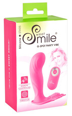 SMILE G-Spot Panty - akkus, rádiós felcsatolható vibrátor (pink)