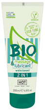 HOT Bio 2IN1 - vízbázisú síkosító- és masszázsgél (200ml)