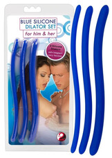 You2Toys - DILATOR - kék szilikon húgycsőtágító dildó szett (3db)