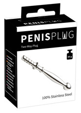 Penisplug Dilator Two-Way - acél húgycsőtágító dildó (0,5-1,1cm)