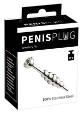 Penisplug Jewellery - acél húgycsőtágító ékszer (0,5-1,3cm)