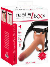 Realistixxx Strap-on - felcsatolható, üreges, élethű dildó (natúr)