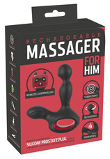 You2Toys Massager - akkus forgó, melegítő prosztata vibrátor (fekete)