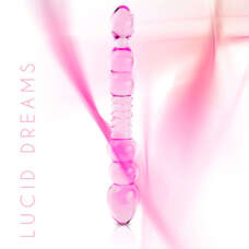 FEELZTOYS GLAZZZ Lucid Dreams - gyöngyös üveg dildó (pink)