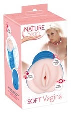 Nature Skin Soft - élethű műpunci maszturbátor (natúr-kék)
