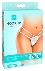 HOOKUP Bow-Tie - akkus, vibrációs bugyi szett (fehér-türkiz) [S-L]