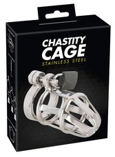 Chastity Cage - fém péniszketrec, lakattal