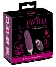 Javida Shaking Love - akkus, rádiós, lüktető vibrációs tojás (lila)