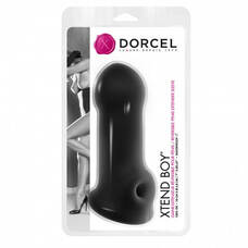 Dorcel Xtend Boy - szilikon péniszköpeny (fekete)