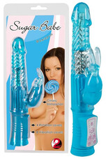 You2Toys - Sugar Babe - gyöngyös, nyuszis vibrátor (kék)