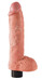 King Cock 10 hajlítható, herés, tapadótalpas vibrátor (25 cm) - natúr