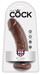 King Cock 8 dildó (20 cm) - sötét natúr