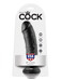 King Cock 8 dildó (20 cm) - fekete