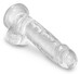 King Cock Clear 7 - tapadótalpas, herés dildó (18cm)