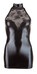 Cottelli - csipkés, fényes nyakpántos miniruha (fekete) [XL]