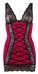 Cottelli - exkluzív fűzős-csipkés ruha (piros-fekete) [M]