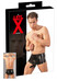 LATEX - boxer + péniszköpeny (fekete) [S/M]