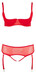 Cottelli Plus Size - variálható fehérnemű duó (piros) [90D/XL]
