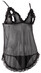 Cottelli - Lenge, fodros babydoll (fekete) [L]