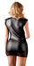 Cottelli Plus Size - fényes-csipke ruha (fekete) [XL]