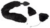 Bad Kitty - cicafül cicafarokkal anál dildó szett - fekete (2 részes)