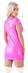 Cottelli Party - fényes, rövid ujjú miniruha (pink) [XL]