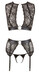 Cottelli Bondage - csipkés fehérnemű szett (4 részes) [S]