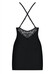 Obsessive 828-CHE-1 - strasszos pántos ruha tangával (fekete) [L/XL]