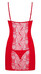 Obsessive Heartina - virágos, szíves díszes hálóruha tangával (piros) [S/M]
