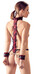 Bad Kitty - ázsia karok a nyakhoz kötöző szett (vörös-fekete)