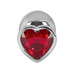 You2Toys - Diamond - 159g-os alumínium anál dildó (ezüst-piros)
