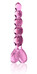 Icicles No. 43 - gyöngyös, szíves üveg dildó (pink)