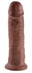 King Cock 10 - nagy tapadótalpas dildó (25cm) - barna