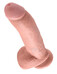 King Cock 9 - nagy tapadótalpas, herés dildó (23cm) - natúr