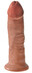 King Cock 9 - tapadótalpas élethű dildó (23cm) - sötét natúr