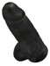 King Cock 9 Chubby - tapadótalpas, herés dildó (23cm) - fekete