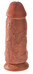 King Cock 9 Chubby - tapadótalpas, herés dildó (23cm) - sötét natúr