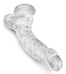 King Cock Clear 7,5 - tapadótalpas, herés dildó (19cm)