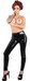LATEX - cipzáros leggings (fekete) [XL]