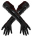 LATEX - hosszú, unisex kesztyű (fekete) [S]