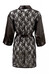 Cottelli - szatén-csipke, rövid kimonó (fekete) [L/XL]