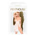 Penthouse Sweet Beast - rózsás babydoll szett (fehér) [S/M]
