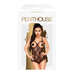 Penthouse Turned on - nyitott csipke body (fekete) [S/M]