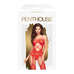 Penthouse Hot Nightfall - cikk-cakkos,  nyitott, necc szett (piros) [XL]