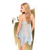 Penthouse Naughty Doll - aszimmetrikus, csipkés ruha tangával (kék) [L/XL]