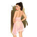 Penthouse Naughty Doll - aszimmetrikus, csipkés ruha tangával (pink) [M/L]